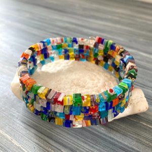 Colorful layered bracelet
